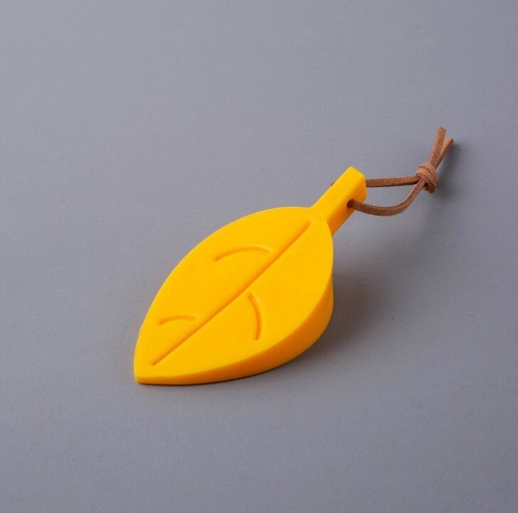 Bladeren Vorm Siliconen Rubber Veiligheid Deur Stop Stoppers Deur Blok Kinderen Anti-Map Hand Hotel Veiligheid Deur Kaart Opknoping: YELLOW