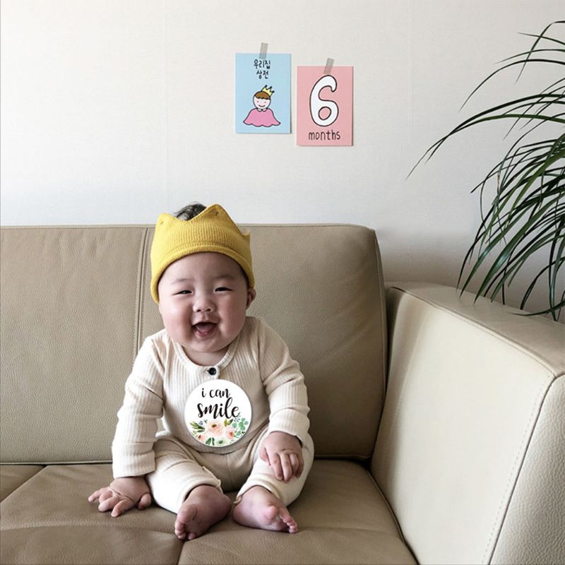 Autocollants de bébé mois, étiquette autocollante, jalon de 12 mois, cartes de compétences, femmes enceintes -nés, accessoires de photographie mensuelle, 24 pièces