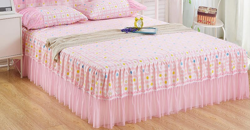 Kant Sprei Kussensloop Beddengoed Set Verse Cubre Cama Sprei Lakens Decor Comfortabel Ademend Verticale Fringe Zomer: Color 1 / 150x200cm 3piece