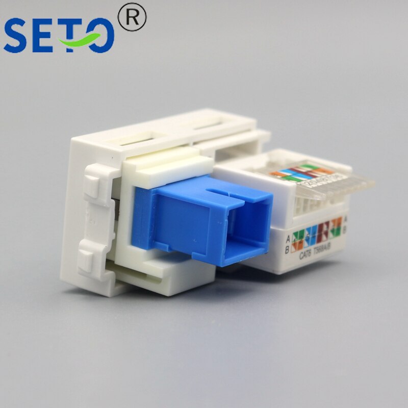 SeTo Glasvezel SC Module Gigabit RJ45 Cat6 Netwerk Lan Module Connector Keystone Voor Wandplaat Socket