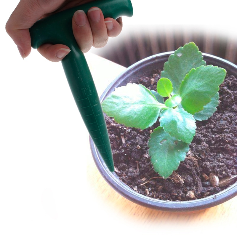 OOTDTY Plastic Green Dibber Digging Hole Tool Garden Bonsai Flower Planting Weeding Seedling For Seedstarting,Planting,Weeding