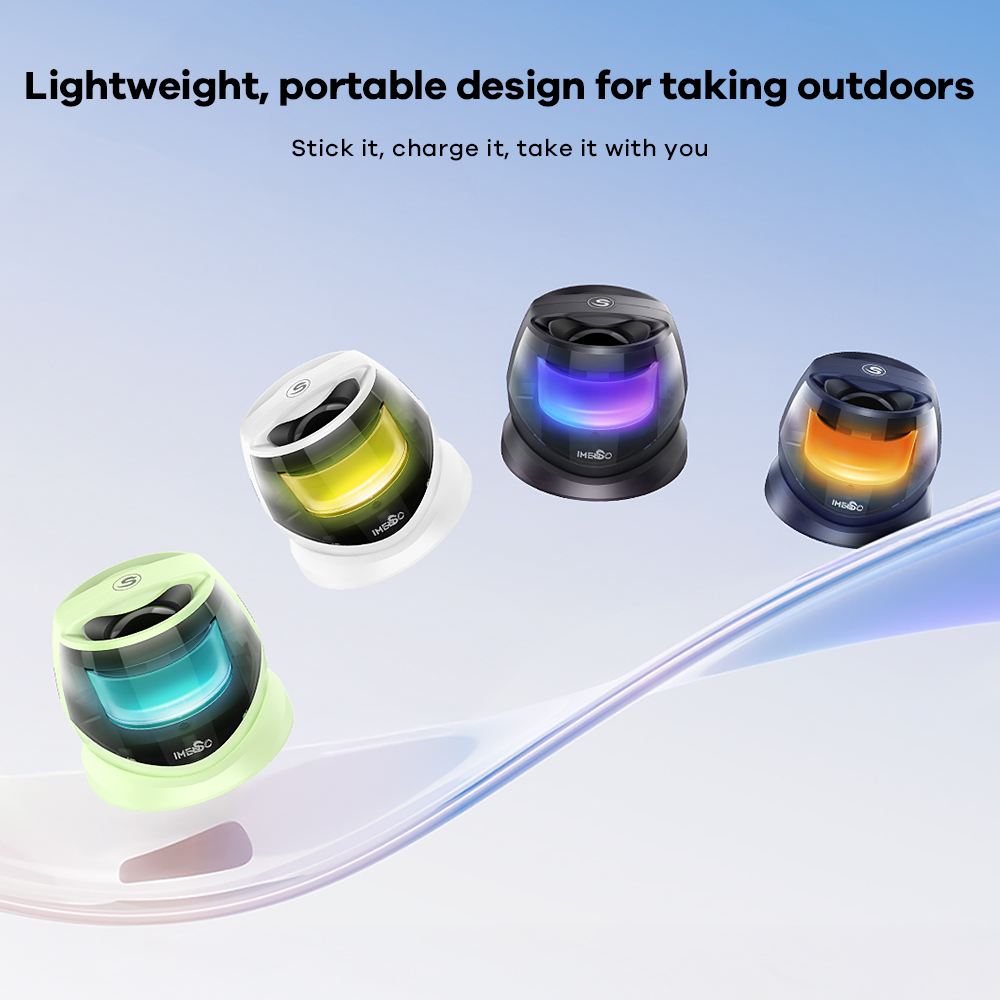 IMENSO IMS-S1048 Mini Portable Speaker RGB Lighting Magnetic Speaker BT5.3 Small Sound Box 7 Hours Playback Phone Holder Speaker