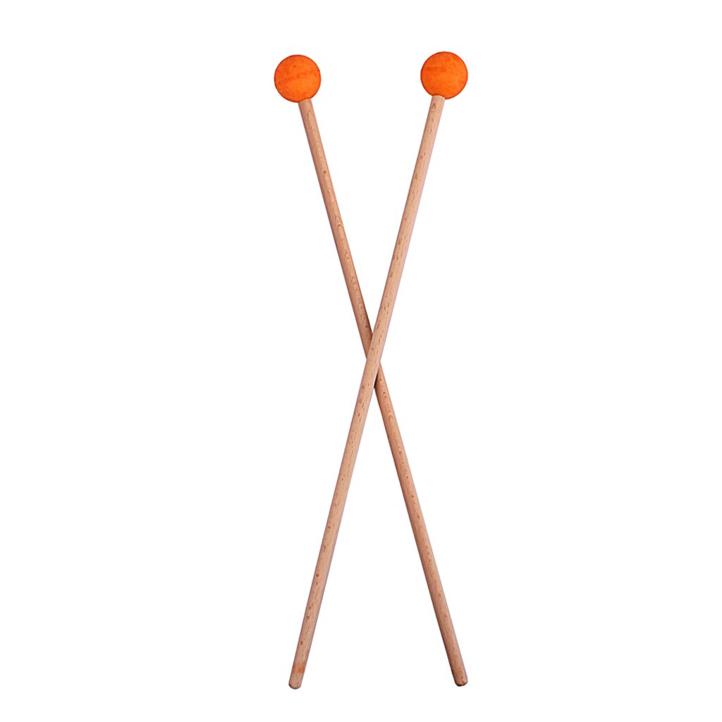 Drum Hamers Drumsticks Comfort Handvat Voor Drum Instrument Accessoires: Orange