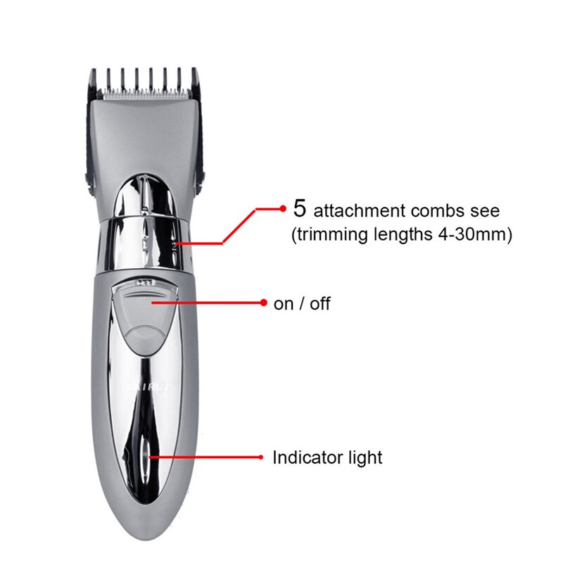 Waterproof Electric Hair Clipper Rechargeable Razor Hair Trimmer Hair Cutting Machine Beard Trimer Men Shaver P49