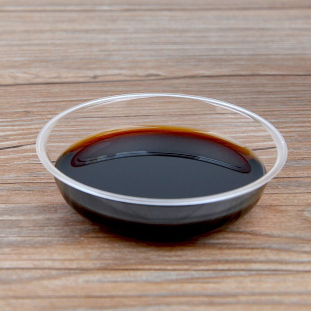 100pcs Disposable Sauce Dipping Bowls Plastic Vinegar Dishes Dip Dish Condiment Flavored Seasoning Pepper Dipping Portion Cups