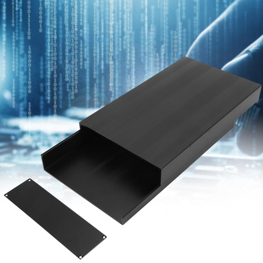 Vanntett koblingsboks av pcb instrument kabinett diy elektronisk prosjekt svart sak 50 x 178 x 300mm