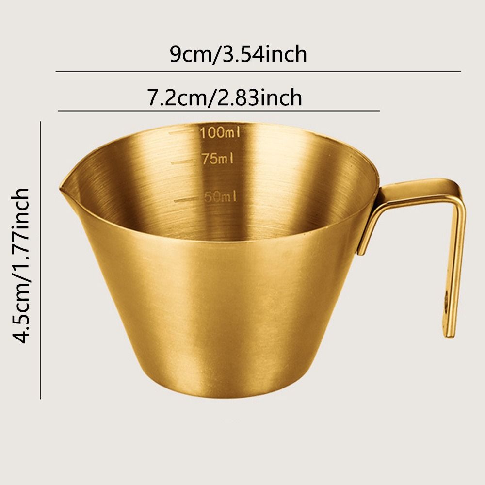 Miarka robić Espresso ze stali nierdzewnej 304, kubek 100 ml z uchwytem, kubek robić Espresso, mały dzbanek robić kawy, kubek hotelowy