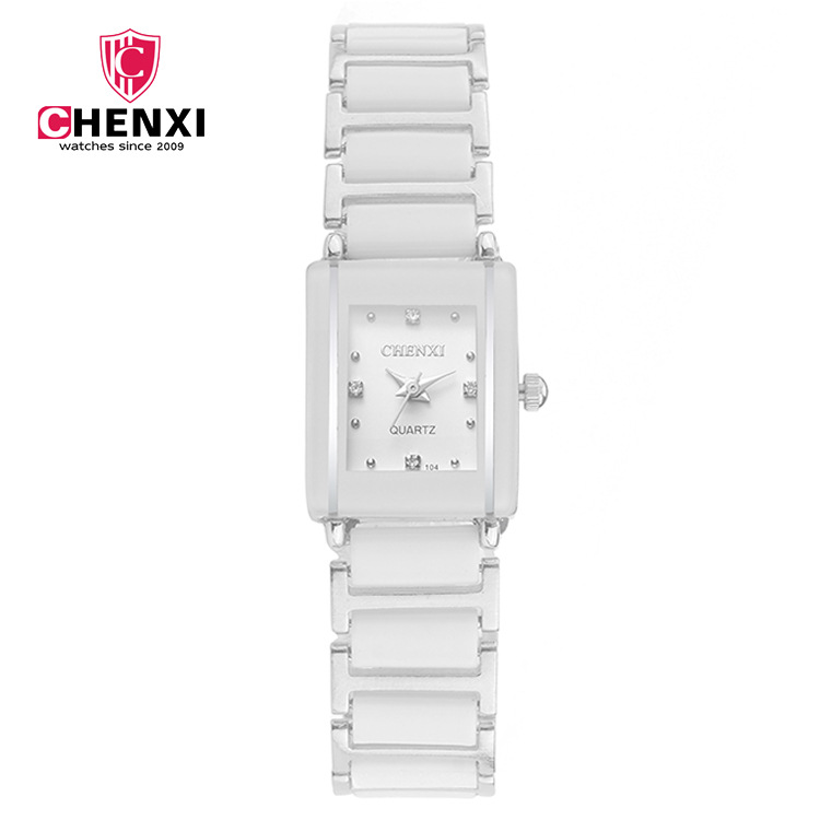 Platz paar uhren frauen uhr quarz keramik uhr: Female White