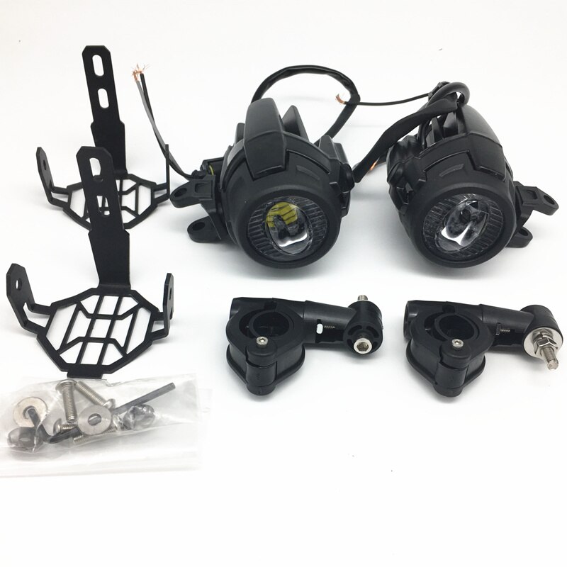 Led Motor Motorcycle Fog Universal Motorcycle LED Auxiliary Fog Light Assemblie Driving Lamp 40W Headlight For BMW Moto: Light and  Cover