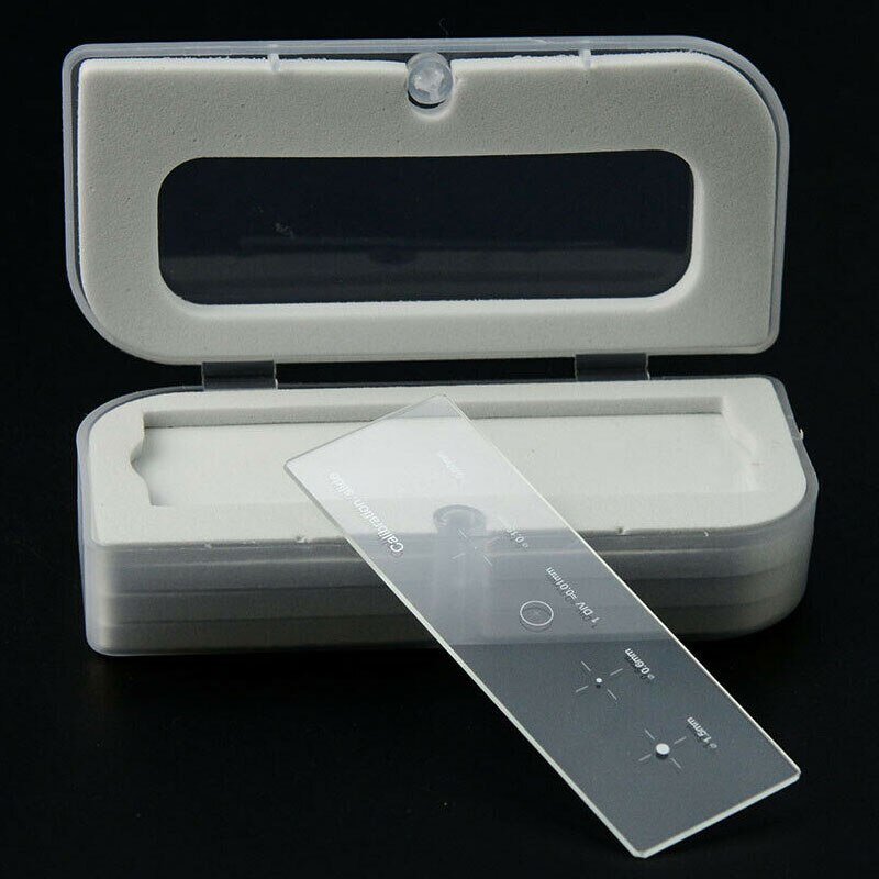 0.01mm 5 Scales Microscope Objective Stage Calibration Glass Slide Micrometer