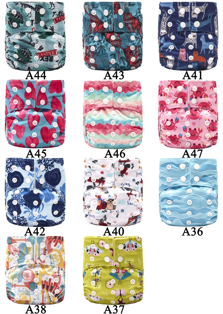 4Pcs Newborn Baby Diaper NB Pocket Cloth Diapers Washable Reusable Nappy Soft Polar Fleece Lining Waterproof PUL fit 3-8kg