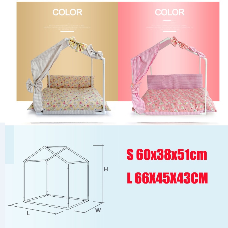 Rusetit ruudullinen kokoonpano koti koiralle pinkki beige kesä viileä lemmikkikoti kennel pehmustematto sänky pienille pieneläintavaralle