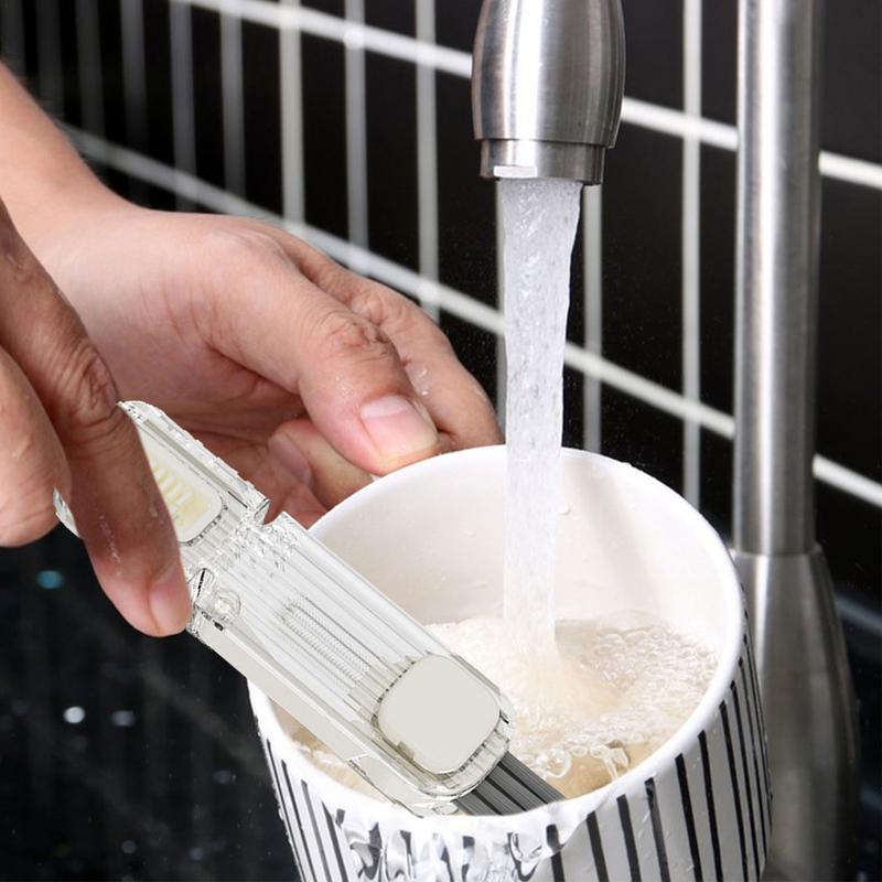 Becher deckel Reinigungs bürste 4-in-1 Tasse Deckel reiniger Wasser flaschen reiniger Bürste tragbare Spalt reinigungs werkzeuge Flaschen deckel reiniger für