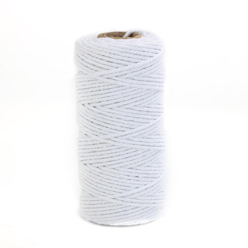 100M Macrame Rope Twisted String Cotton Cord For Handmade Natural Beige Rope DIY Home Wedding Accessories