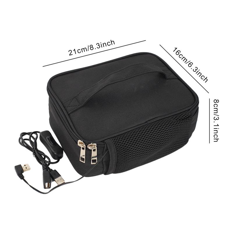 Mini microondas portátil para coche, horno eléctrico USB, caja de Picnic de calentamiento rápido para viajes, Camping, comida, cocina, accesorios de viaje