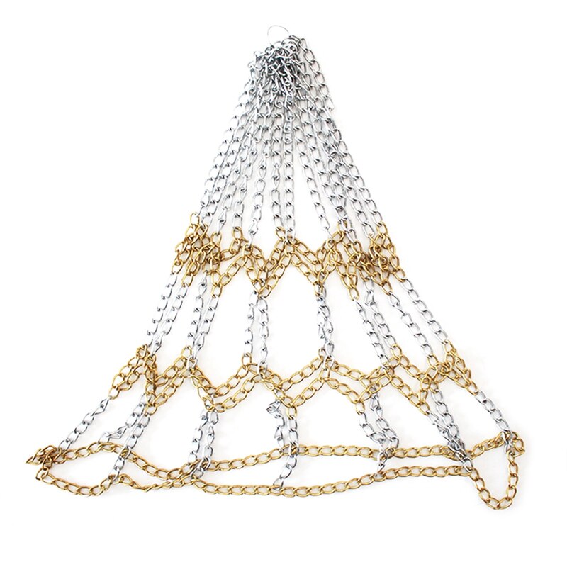 Basketball Classic Sport Steel Chain Basketball Net Outdoor Galvanized Steel Chain Durable Basketball Target Net: Default Title