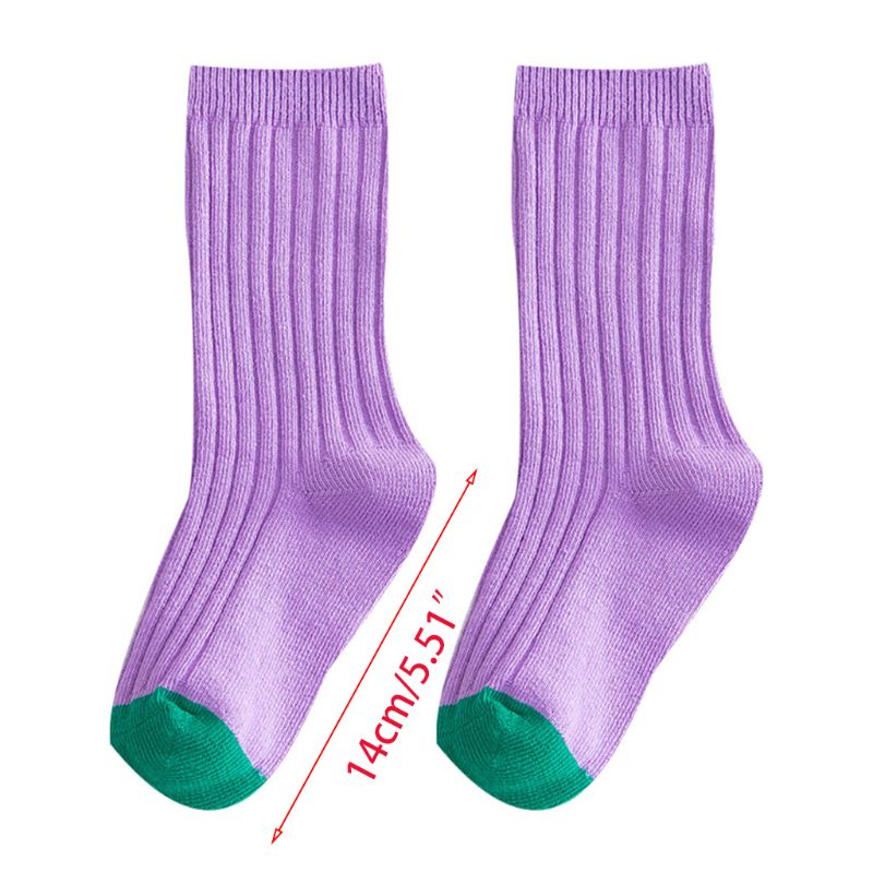 3 pares crianças inverno algodão tripulação meias neon doce cor com nervuras malha esporte meias gxmb