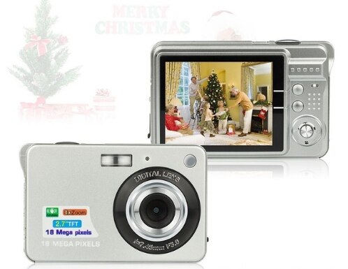 Tragbare Mini Kamera 2,7 zoll 720P 18MP 8x Zoomen TFT LCD HD Digital Kamera Video Camcorder DV Foto Kamera für freundlicher freundlicher: Silber