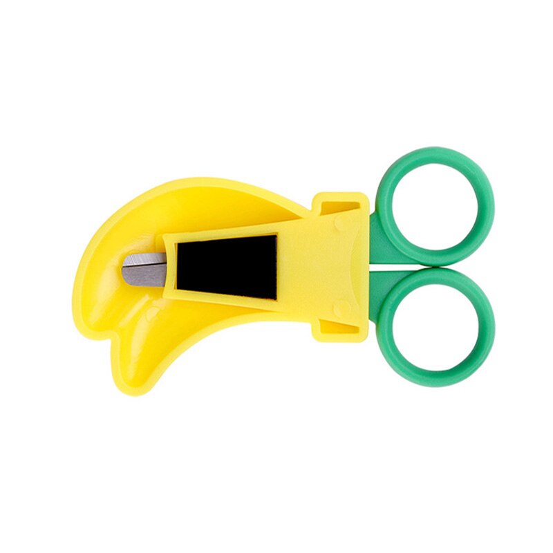 LMDZ Cute Cartoon Modeling Scissors with Magnet Refrigerator Subsidies Portable Student Kawaii Mini Scissors School Stationery