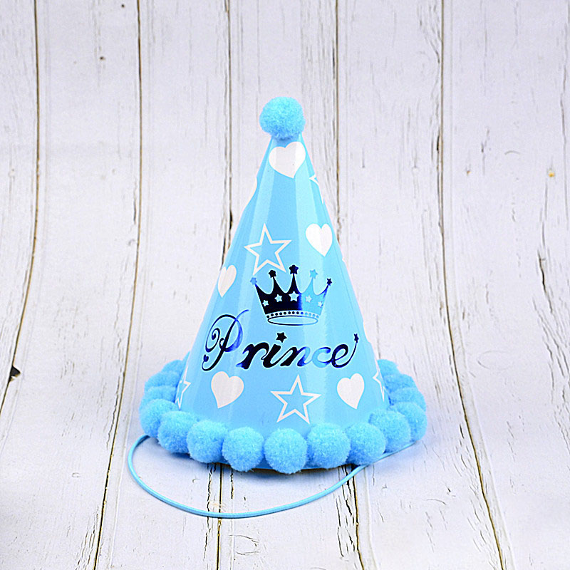 1pc Mini Party Hat Birthday Cap Boy And Girl First Birthday Flash Pointed Hat Party Decoration Blue Birthday Hat: 11
