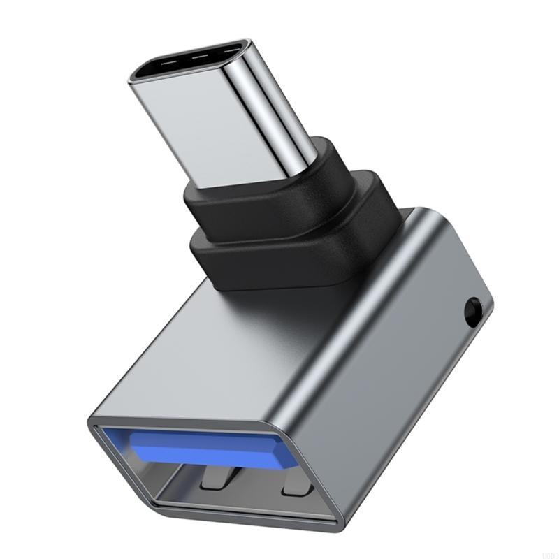 USB Frauen zum Typ C -männlicher 90 -Grad -Rechtswinkel -Adapter USB C: grau