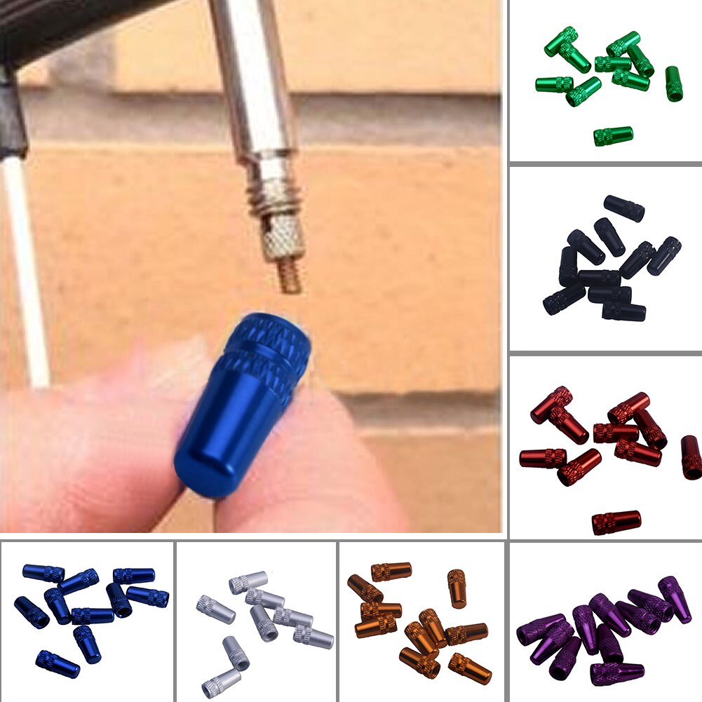 10 pièces/lot Presta casquette vélo vélo Fixie Presta roue jante pneu tige Air bouchons couverture anti-poussière vélo accessoires # H915