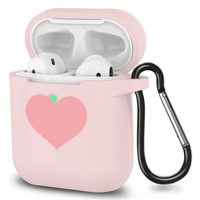 Case For Airpods 1&2 Cute Earphone Case Love Heart Daisy Floral Wireless Earphone Accessories for Apple Airpods Soft Cases Bags: DK-pe-fe