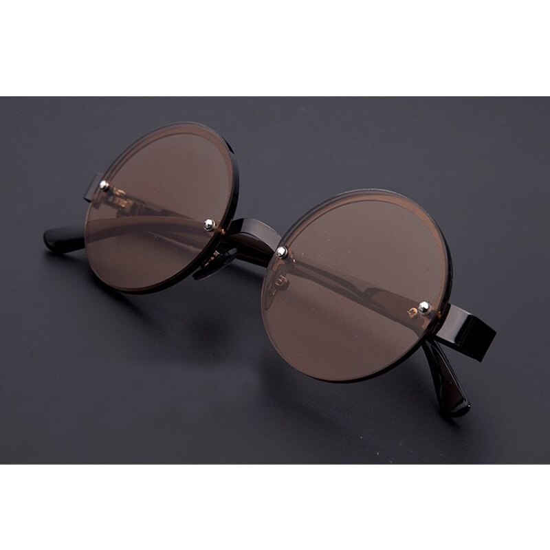 Lunettes de lecture Anti-fatigue verre cristal naturel pierre presbytie lunettes mâle haute définition rond marron lunettes de lecture: 0 / Fauve
