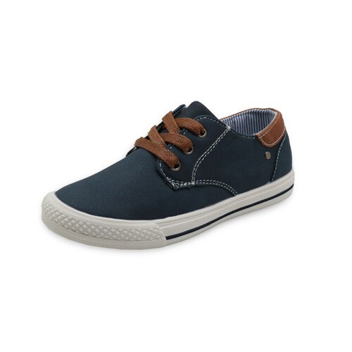 Apakowa Kinder Jungen Casual Schuhe Jungen Licht Gewicht Weiche Laufende Turnschuhe Gummi Kinder Schule Schuhe EU Größe 26-31: LC3012-NAVY / 12.5