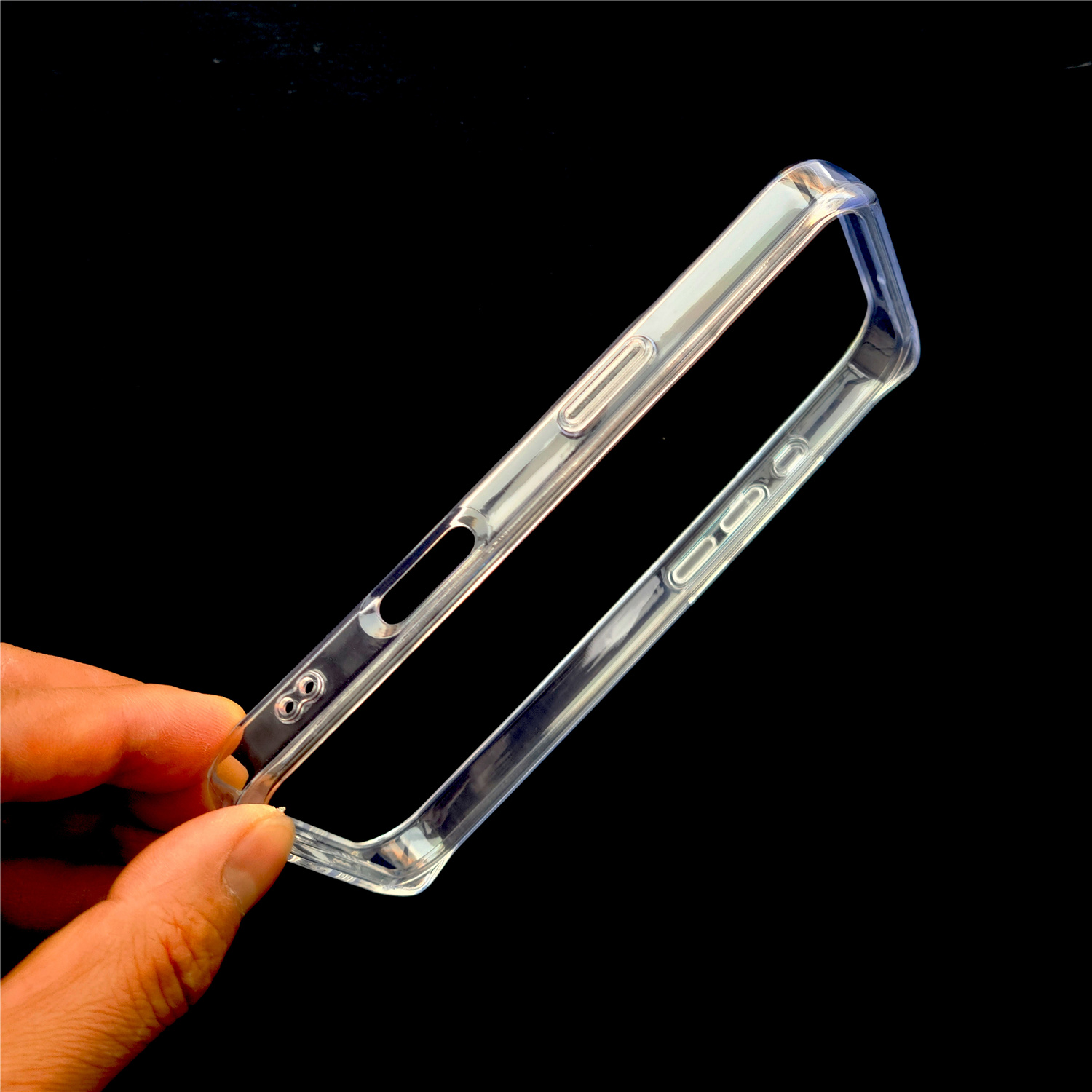 Slim Clear Silicone Bumper Frame For iphone 16 Pro Max 15 14 13 12 Mini Soft TPU Anti-Knock Protective Phone Case: Plastic