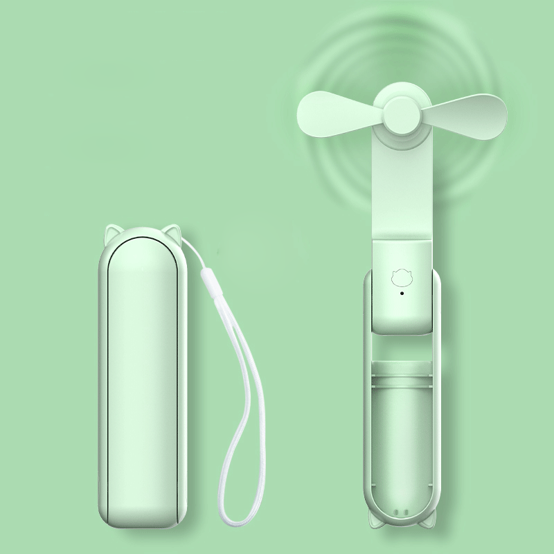 Bærbar vifte med krok, mini håndholdt vifte, unik bærbar personlig håndvifte, usb-oppladbar med kraftig turbovind