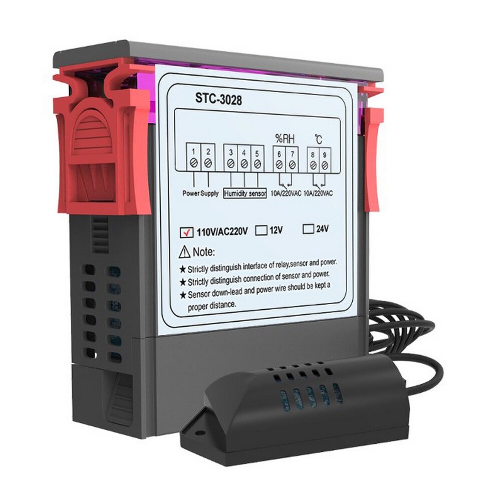 Temperature and Humidity Controller Digital Thermostat High Precision Thermometer and Hygrometer Support Calibration Controller