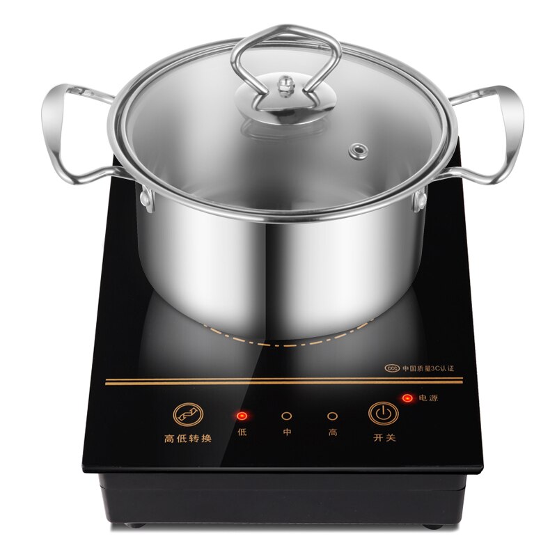 Mini cocina de inducción magnética eléctrica, control de cable, quemador de encimera empotrado, hervidor de cocina vitrocerámica