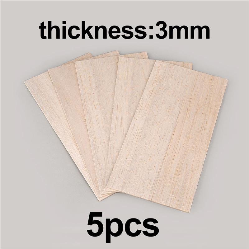 5 Pcs Balsa Wood Sheets Ply 100/200/300mm Long 100mm Wide 1/1.5/2/3mm Thick For Craft DIY Project Wood DIY Craft Accessories: DEEP BLUE