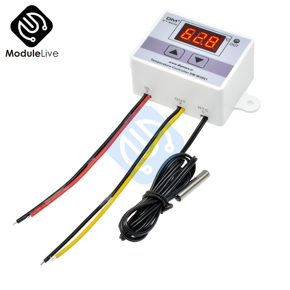W3001 STC1000 STC-1000 12V 24V 110V 220V Led Digitale Thermostaat Temperatuurregelaar Thermometer Temp Thermoregulator Sensor: W3001 AC 110V-220V