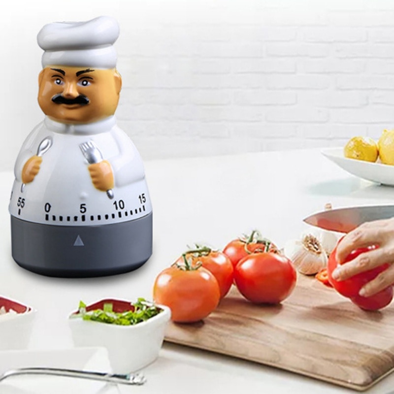 Alarm Clock Electronic Timer Chef Shape Household Kitchen Timers Kitchen Gadget Durable