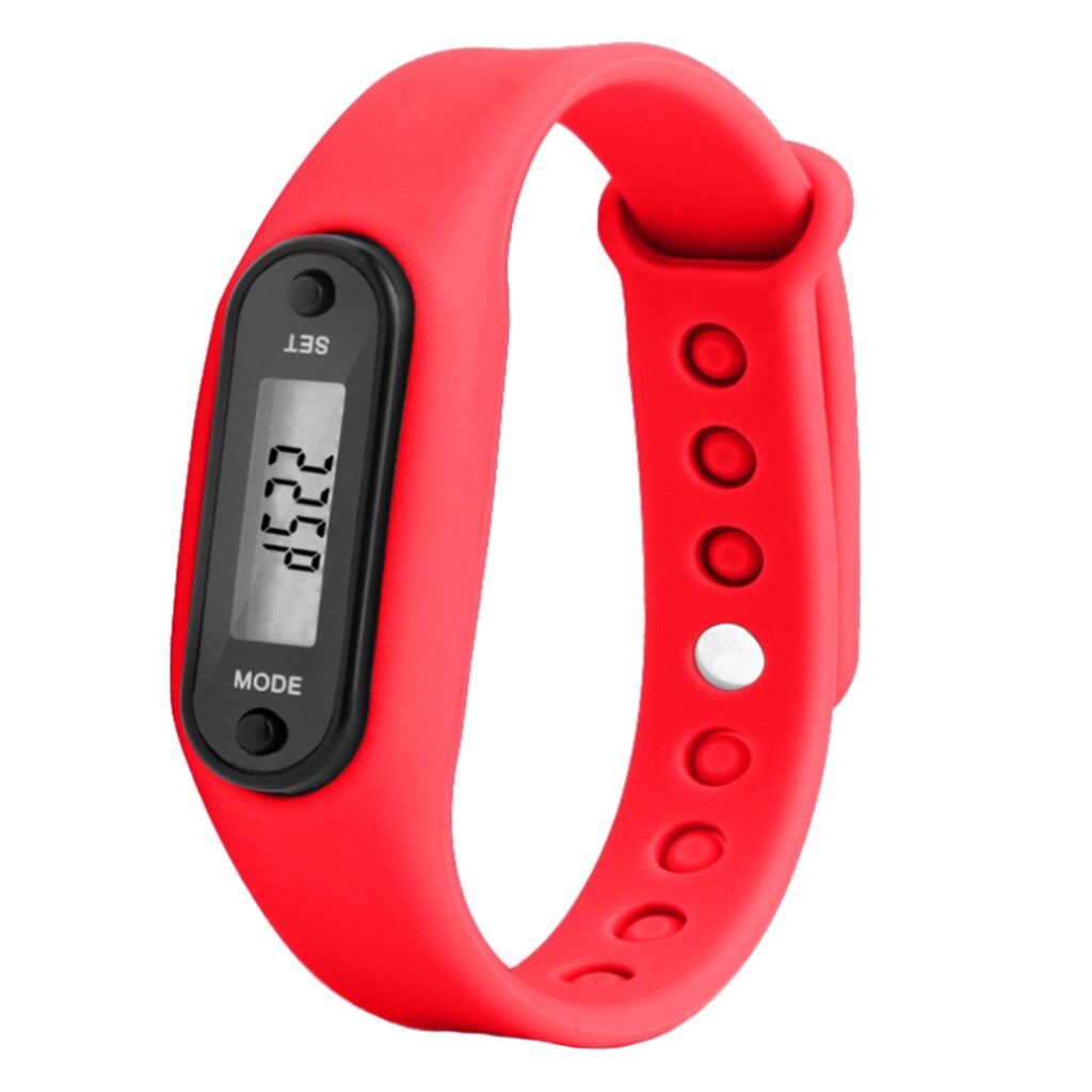 Pedometer Walking Style Step Counter LCD Display Distance Measure LCD: Red