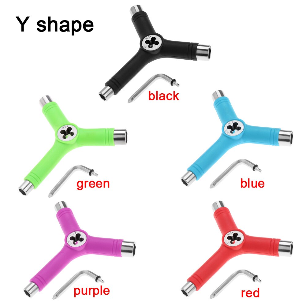 Professionele Alles In Een Universele Multifunctionele T/Y Vorm Skateboard Moersleutel Roller Skate Tool Skate Gereedschap Schroevendraaier