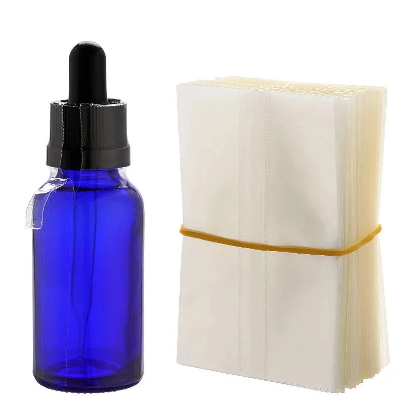 100Pcs Heat Shrink Wrap Film for 15ml Glass Bottle Liquid Dropper Bottles Seal