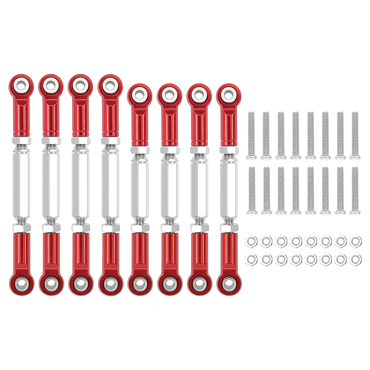 8 st metalldragstång styrservolänk länkar arm styrstångsändar för wpl  b14 c14 c24 c-14k c -24k mn -90 mn-45 mn-99 1/16 rc bil