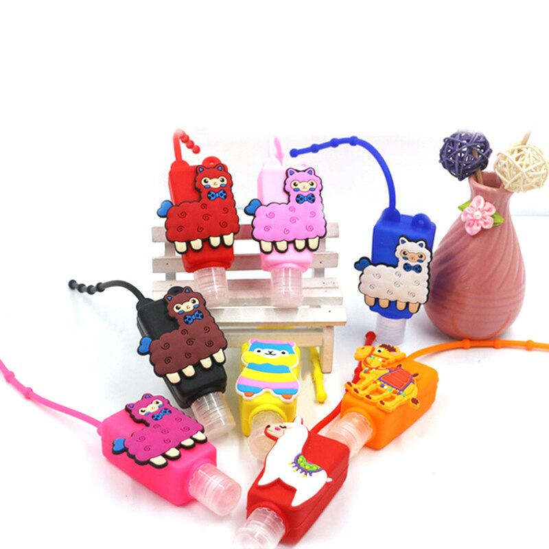10/50pcs Silicone Mini désinfectant pour les mains voyage Portable sûr support de Gel distributeur de savon main Gel support pour les enfants: Alpaca / 10Pcs