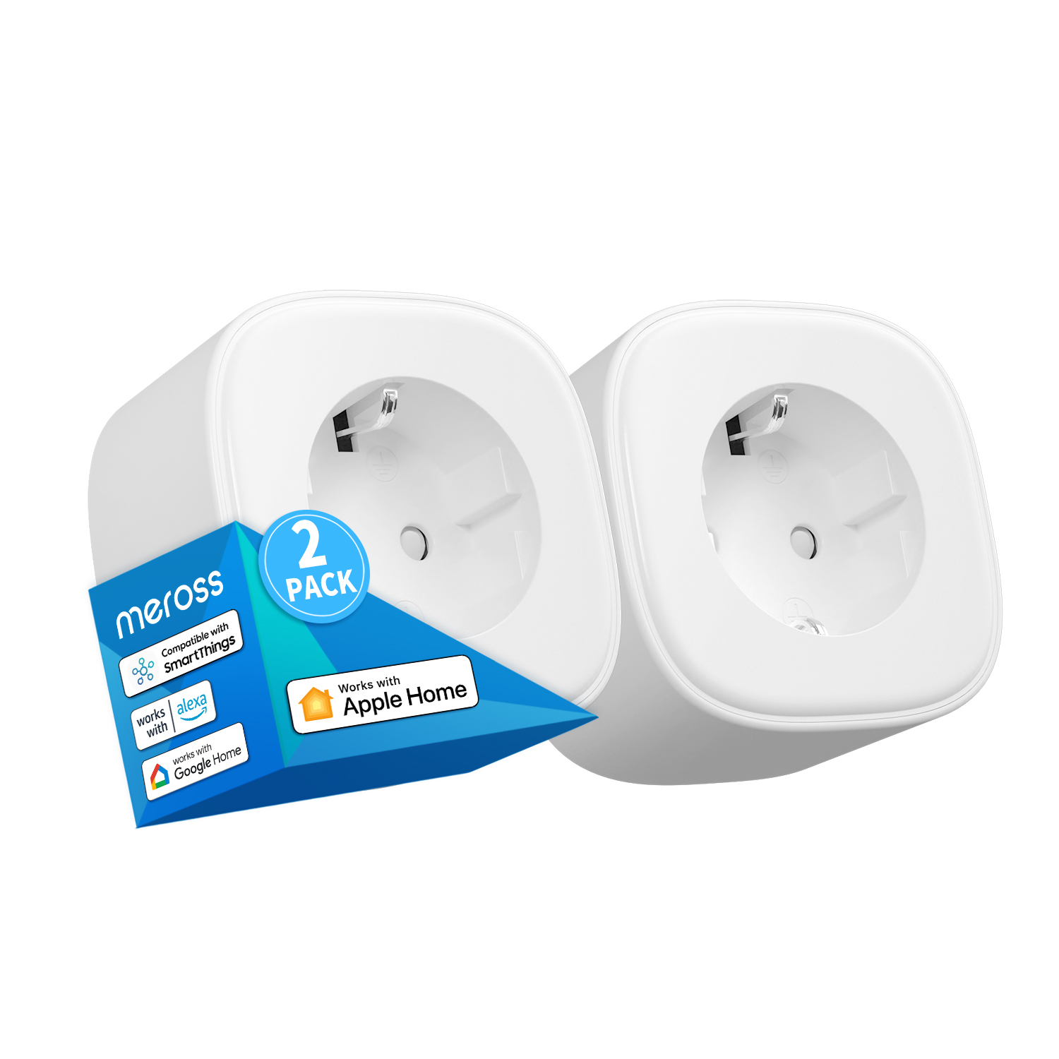 Meross 16A HomeKit enchufe inteligente con Monitor de energía enchufe WiFi UE Control remoto por voz compatible con asistente de Google Alexa SmartThings: Tipo 19
