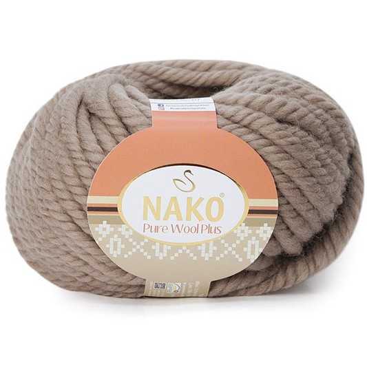 Wool Knitted Yarn - 16 Color Options - 30 Meters(100gr) - Knitting Yarn Ball - Nako Pure Wool Plus - Cardigans - Sweaters - Shawls - Beanie - Scarf - Berets - Poncho - Autumn - Winter - DIY: 257