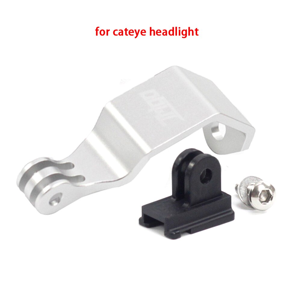 Fietskoplamphouder voorvork sportcamerahouder voor brompton 3 sixty opvouwbare fiets racefiets gopro cateye gaciron niterider: Zilver voor cateye
