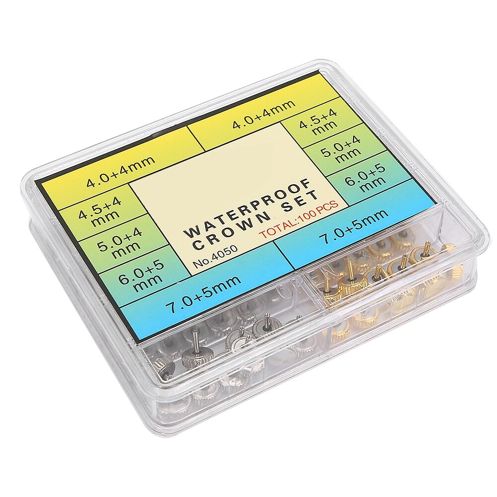 Steel Watch Crown Parts Replacement Assorted Gold & Silver For Watches Repairing