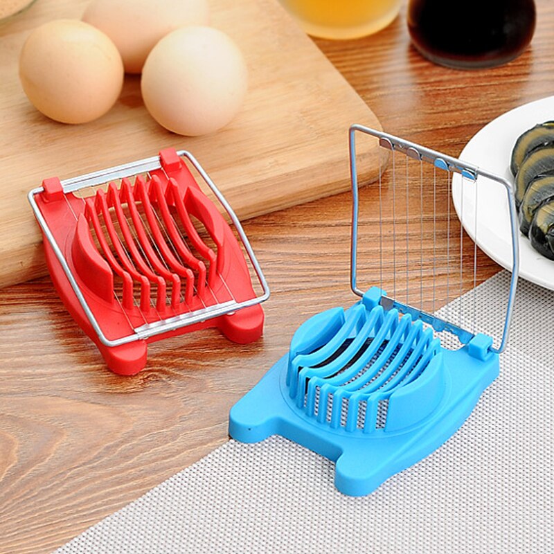 1Pcs Rvs Ei Cutter Huishouden Keuken Gekookt Ei Slicer Sectione Cutter Mold Multifunctionele Ei Cutter Gereedschap