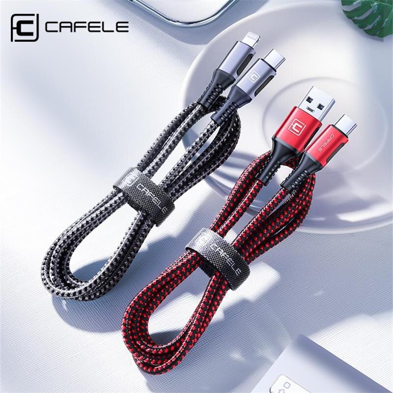 Cafele 18W Pd Kabel Usb Type C Naar Voor Lightning Fast Charger Voor Iphone 11 Pro Usb C Type kabel Voor Huawei Samsung Data Sync