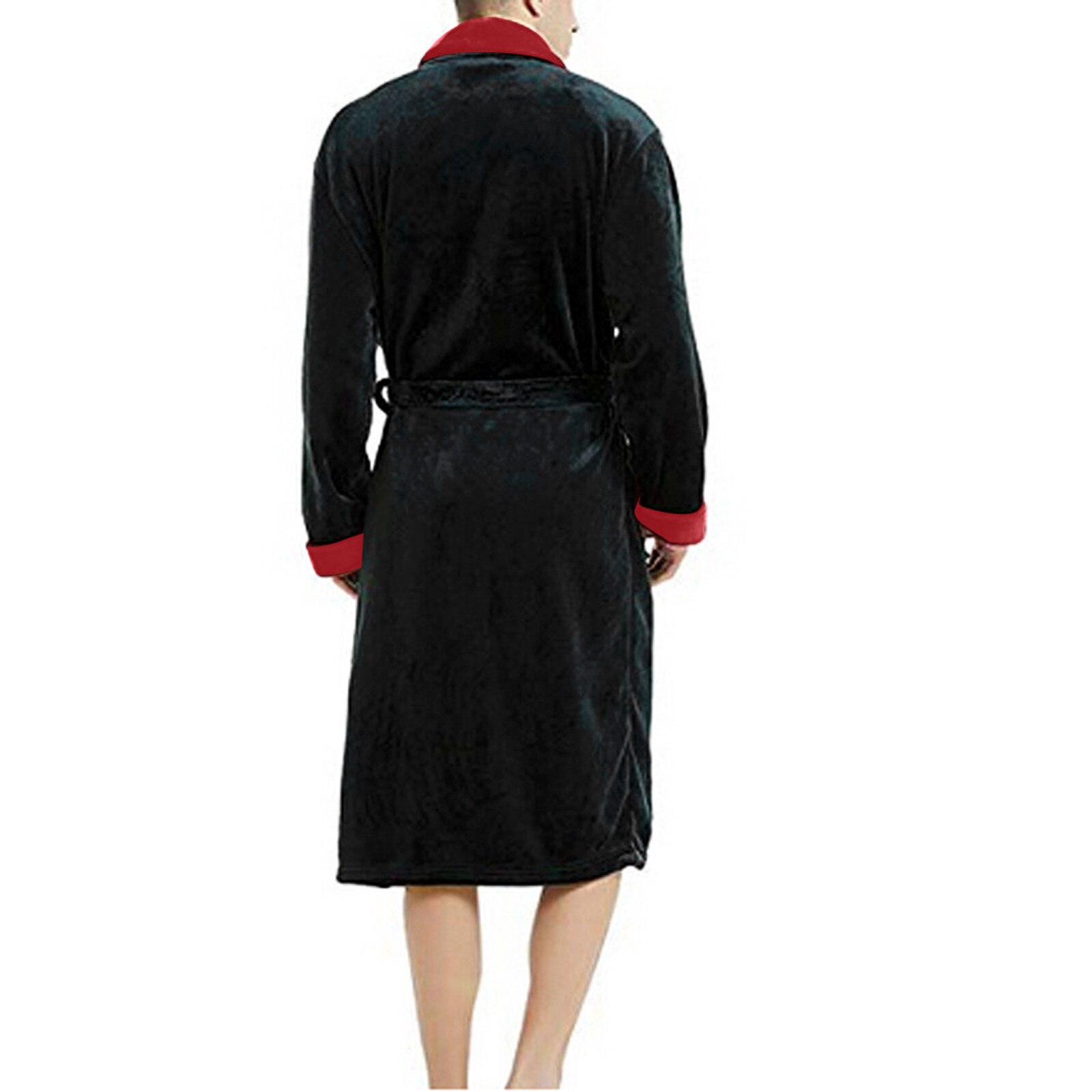 Men's Winter Robe Lengthened Plush Shawl Cashmere Robes Bathrobe Home Dressing Gown Clothes Long Sleeved Robe Coat bata hombre