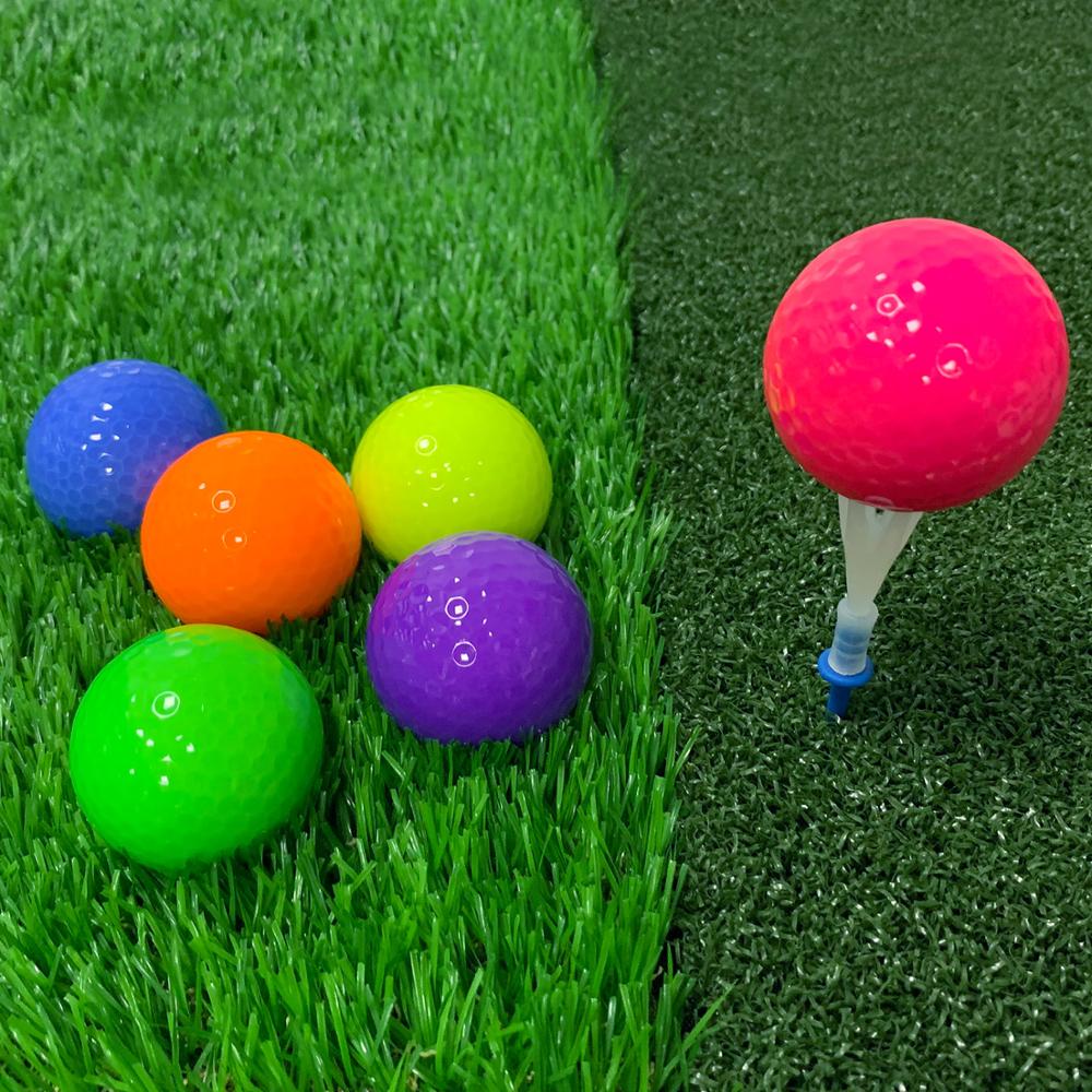 Crestgolf Crystal Golf Balls Practice Two-Piece Golf Ball Golf Mixed Color 12pcs/Pack