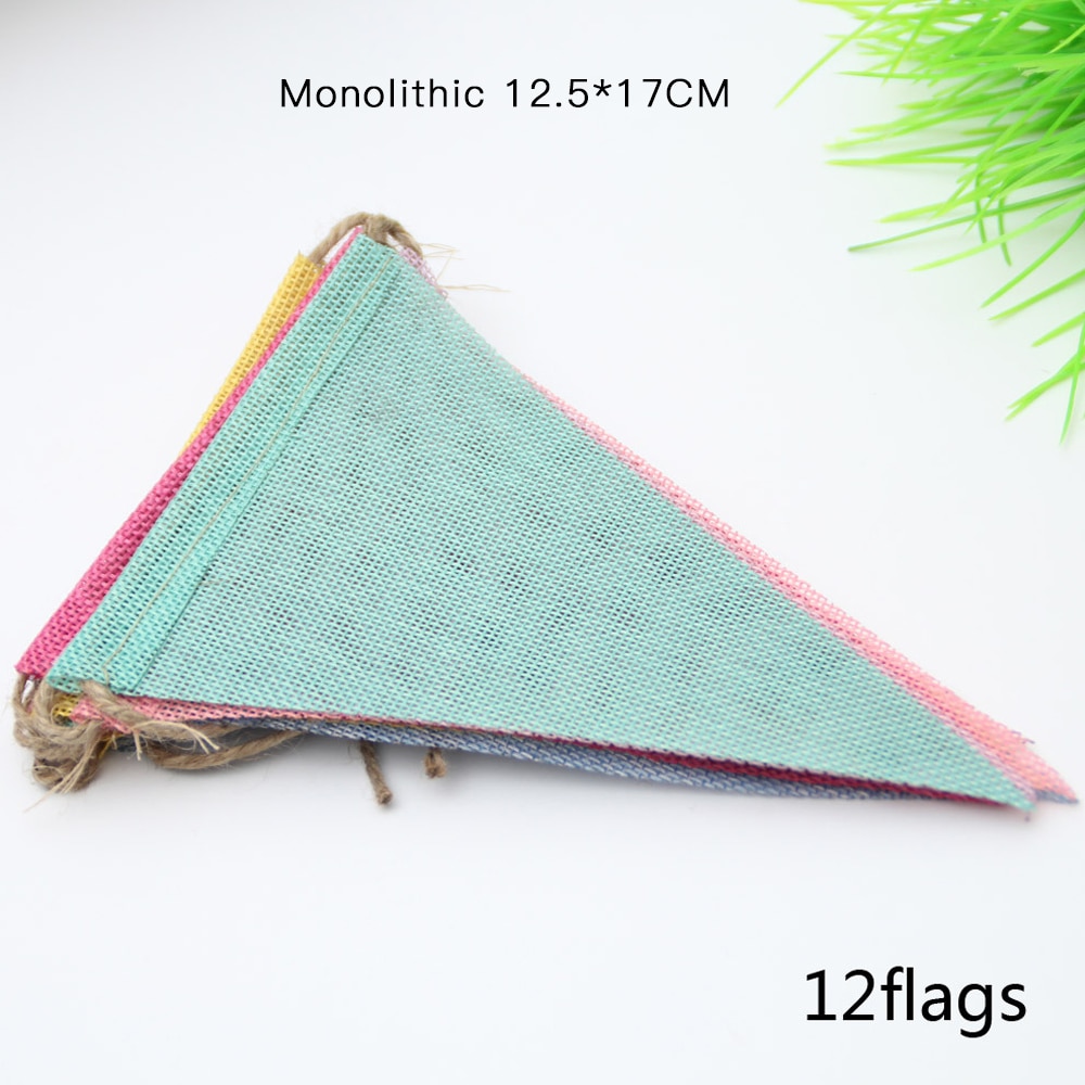 Personalize Party Fabric Triangle Imitated Burlap ... – Vicedeal